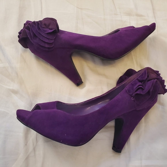 Quipid Purple Peep Toe Heel - Picture 3 of 4